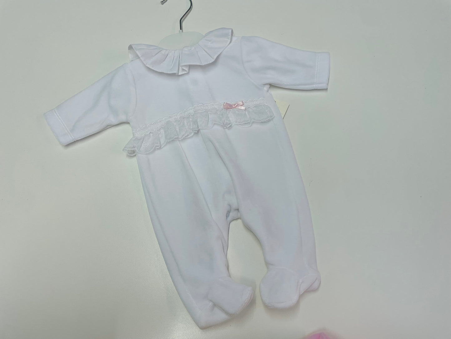 Adorable white Velour All In One SG128