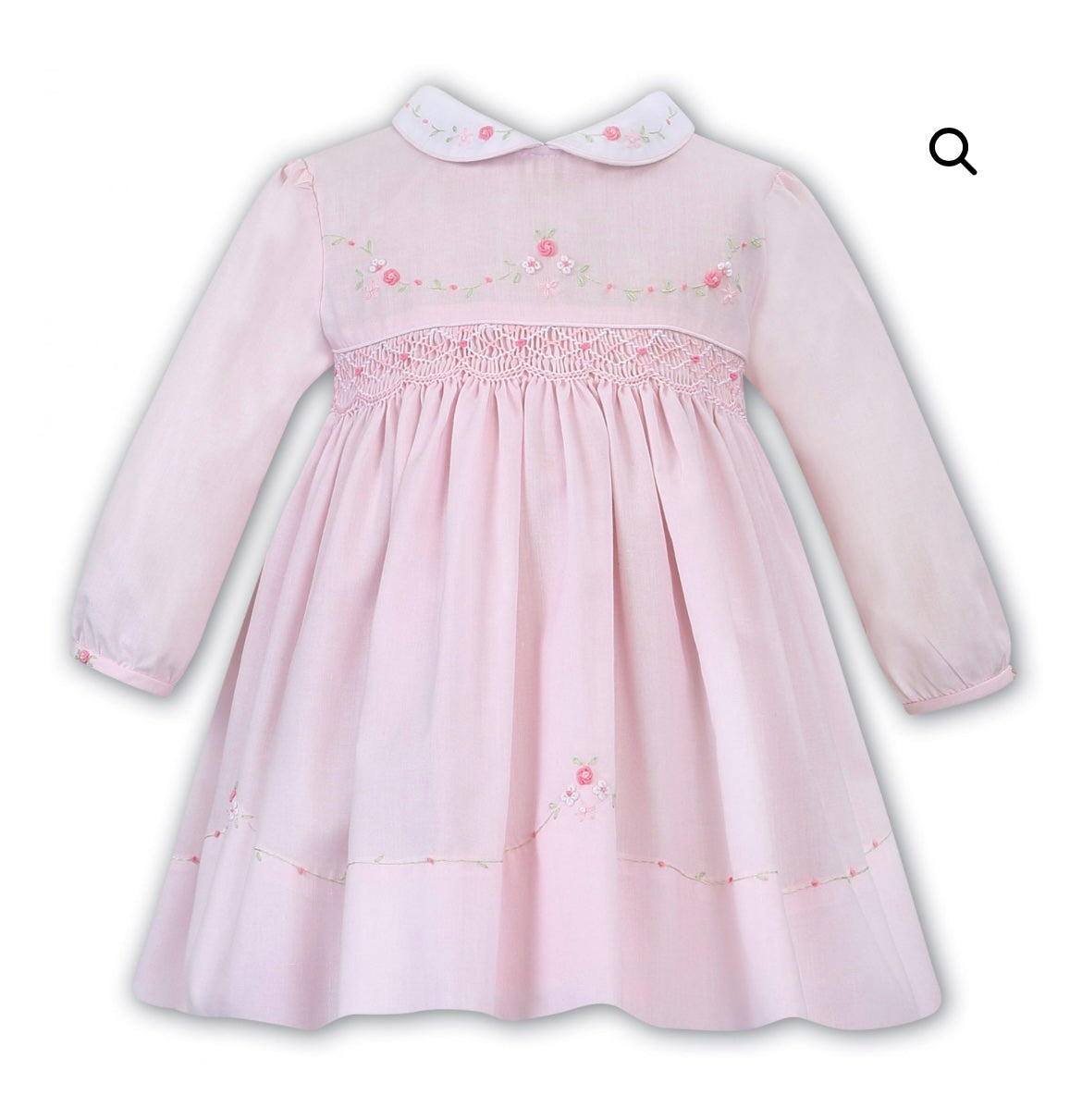 Sarah Louise C7100 Pink Smocked Dress