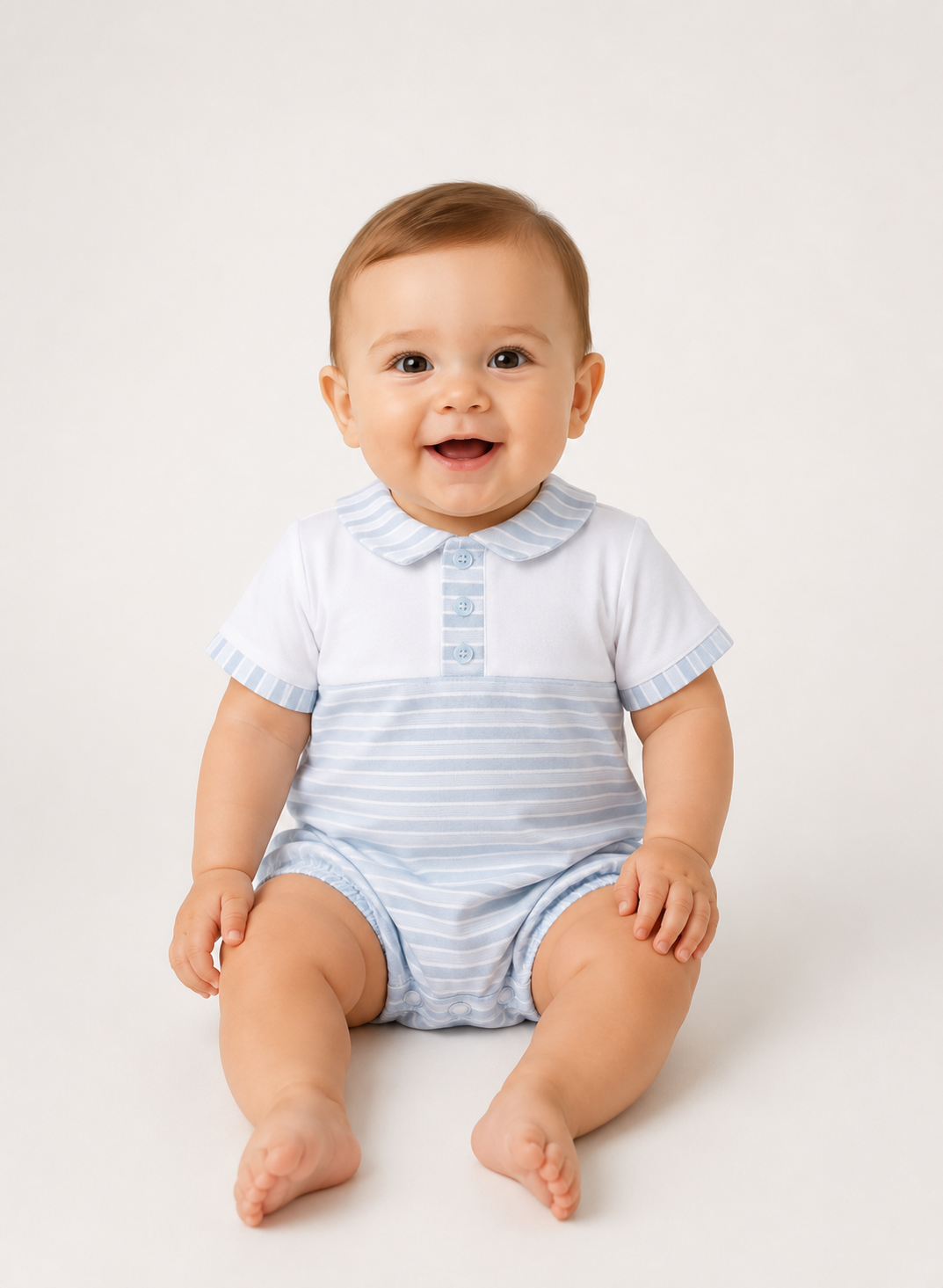 Adorable Striped Blue Romper SG243 ss26