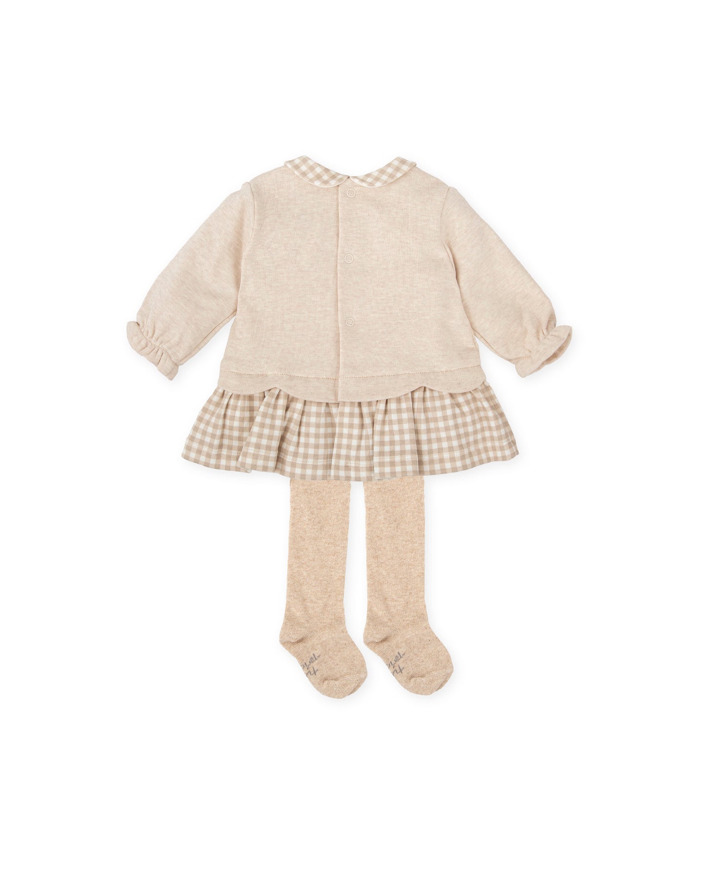 Tutto piccolo 1284 Beige Dress Set