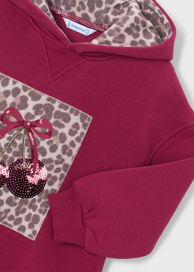 Mayoral 4916 Cherry Hooded Dress AW26