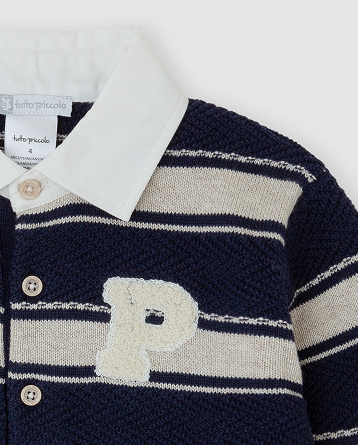 Tutto Piccolo 3605 Navy Polo Top AW26