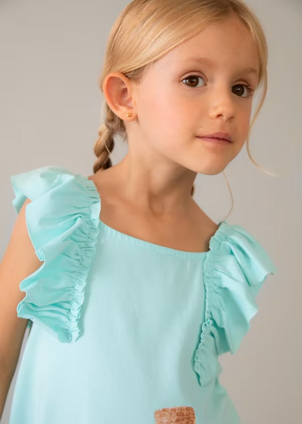 Mayoral 3943 Aqua dress SS26