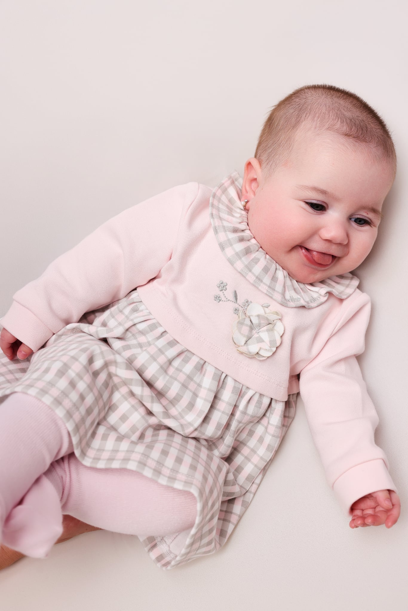 Tutto Piccolo 2293 Pink Checked Dress