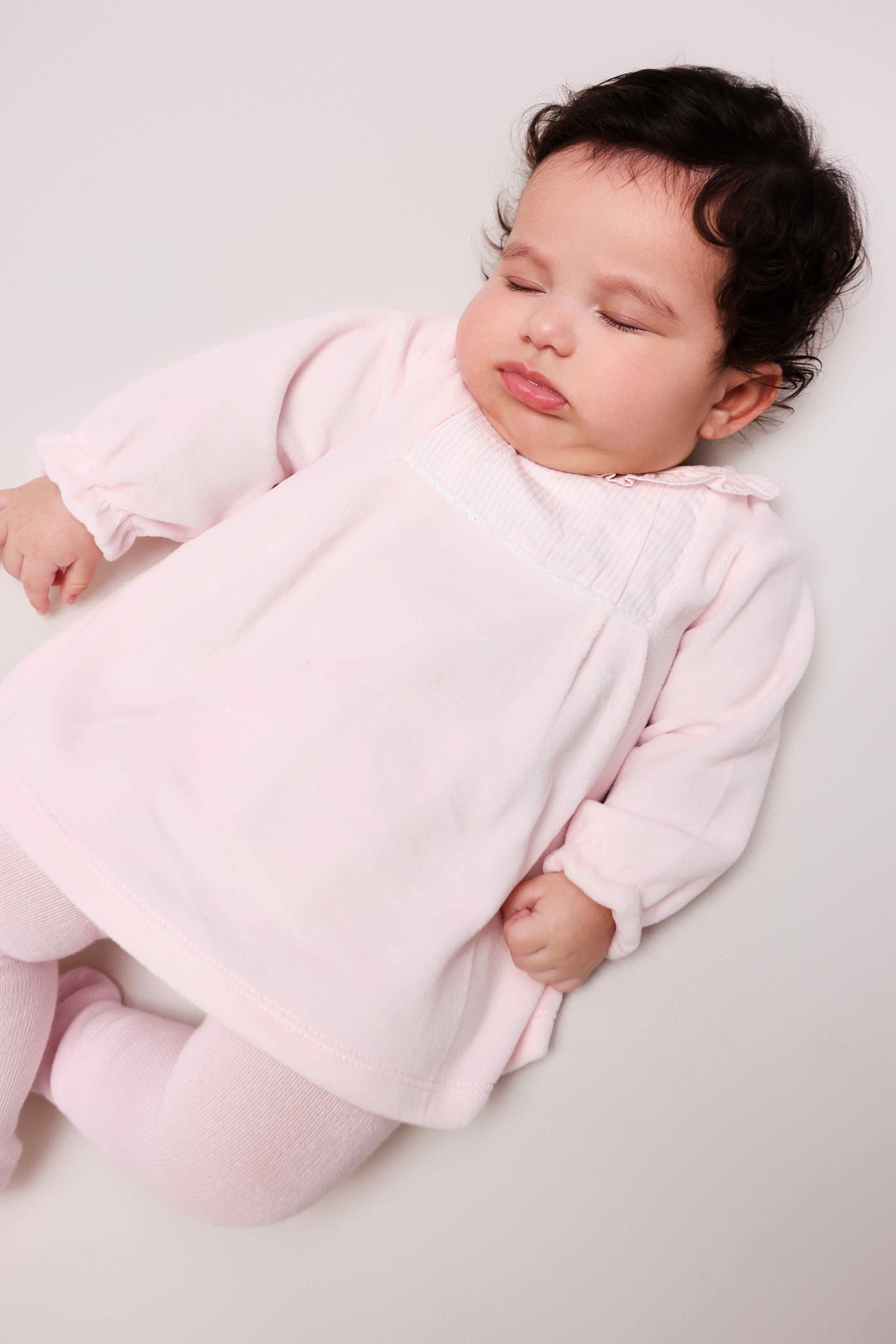 Tutto piccolo 2285 Pink Velour Dress Set