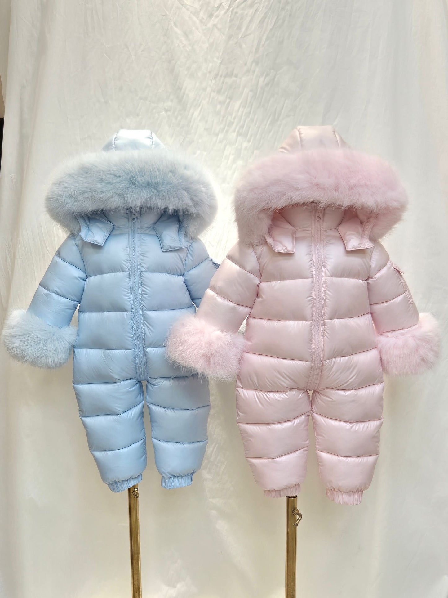 Baby Blue Detachable Fur Snowsuit AW26 PREORDER