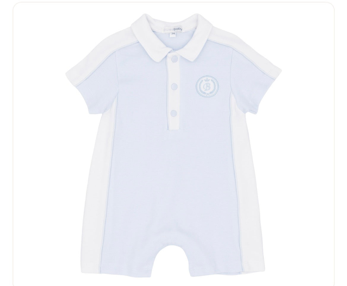 Blues Baby 3027 Blue/white Romper SS26