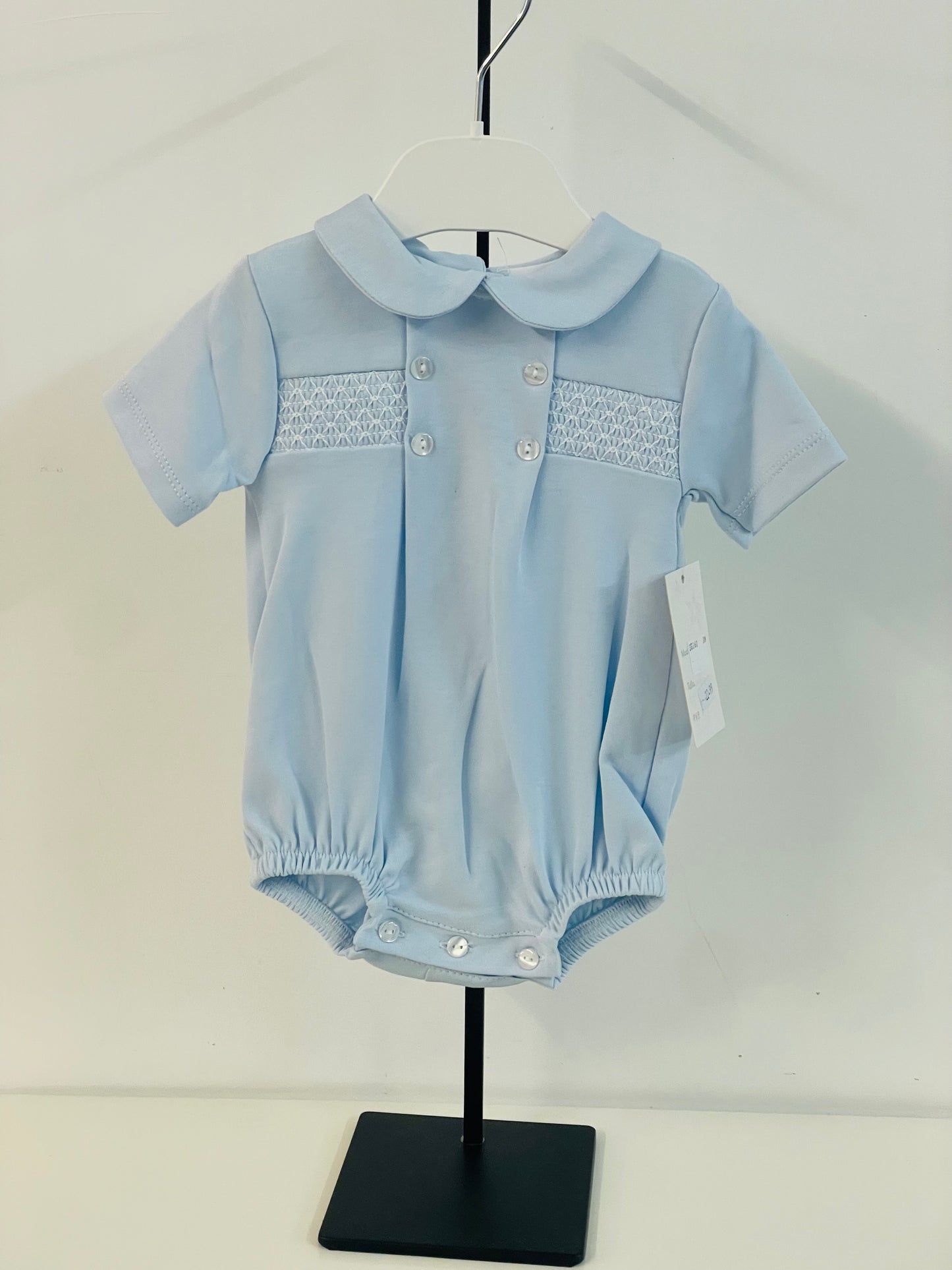 Adorable SG260 Blue Smocked Romper SS26