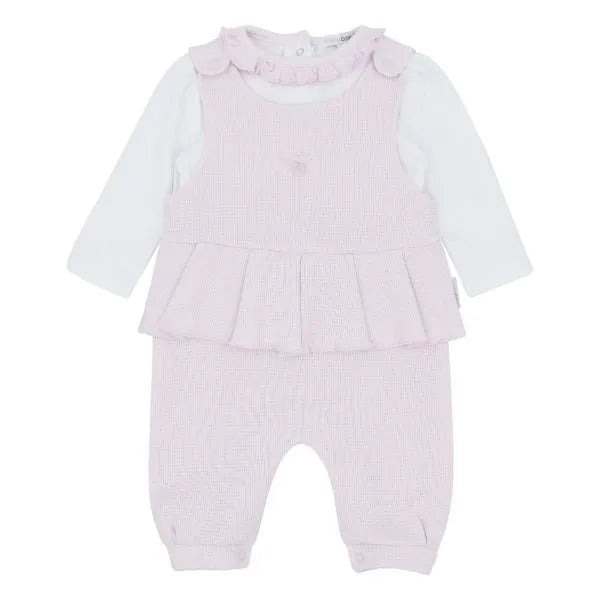 Blues Baby 2203 Pink Dungarees Set