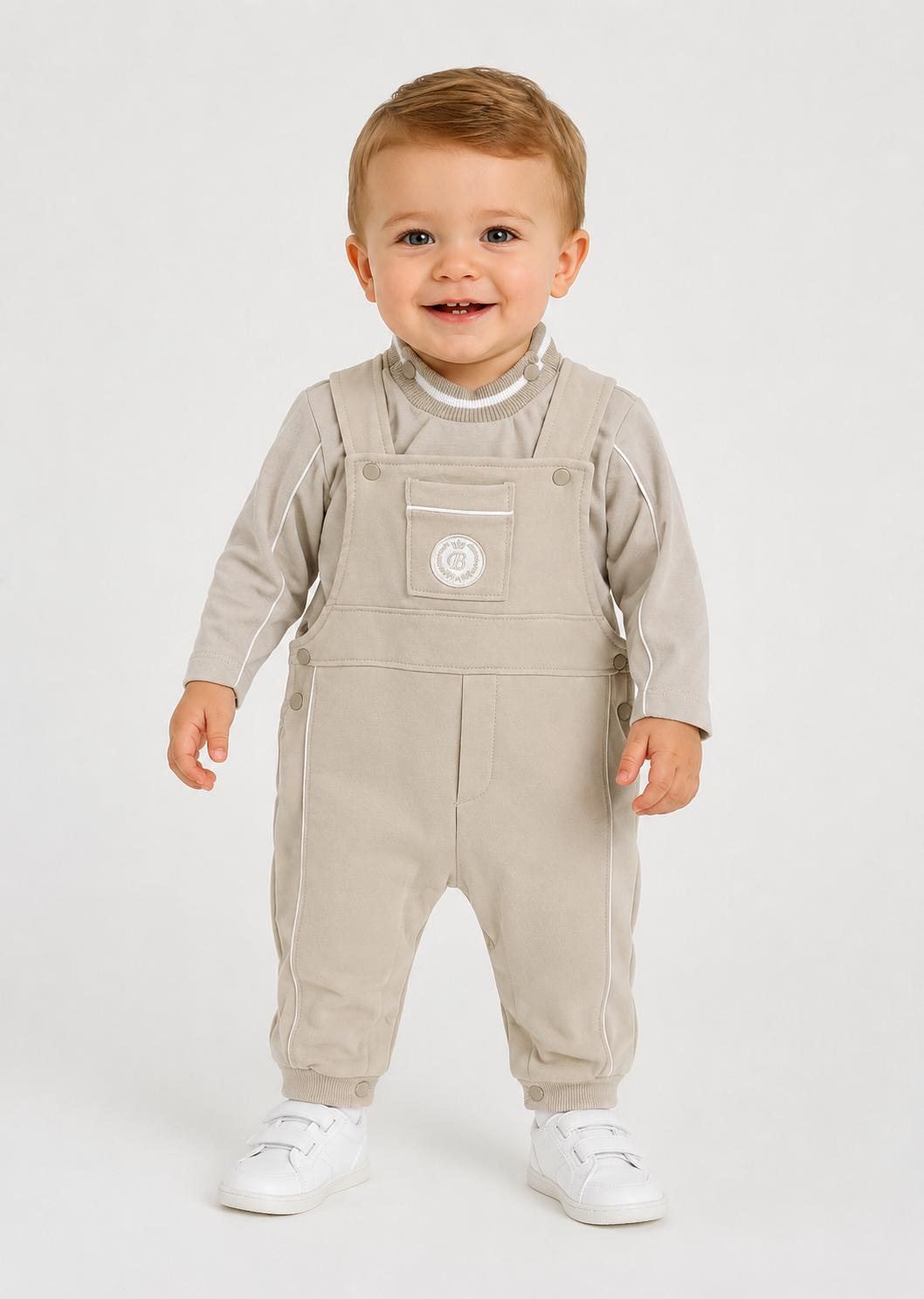 Bluesbaby 3239 Beige Dungree set AW26