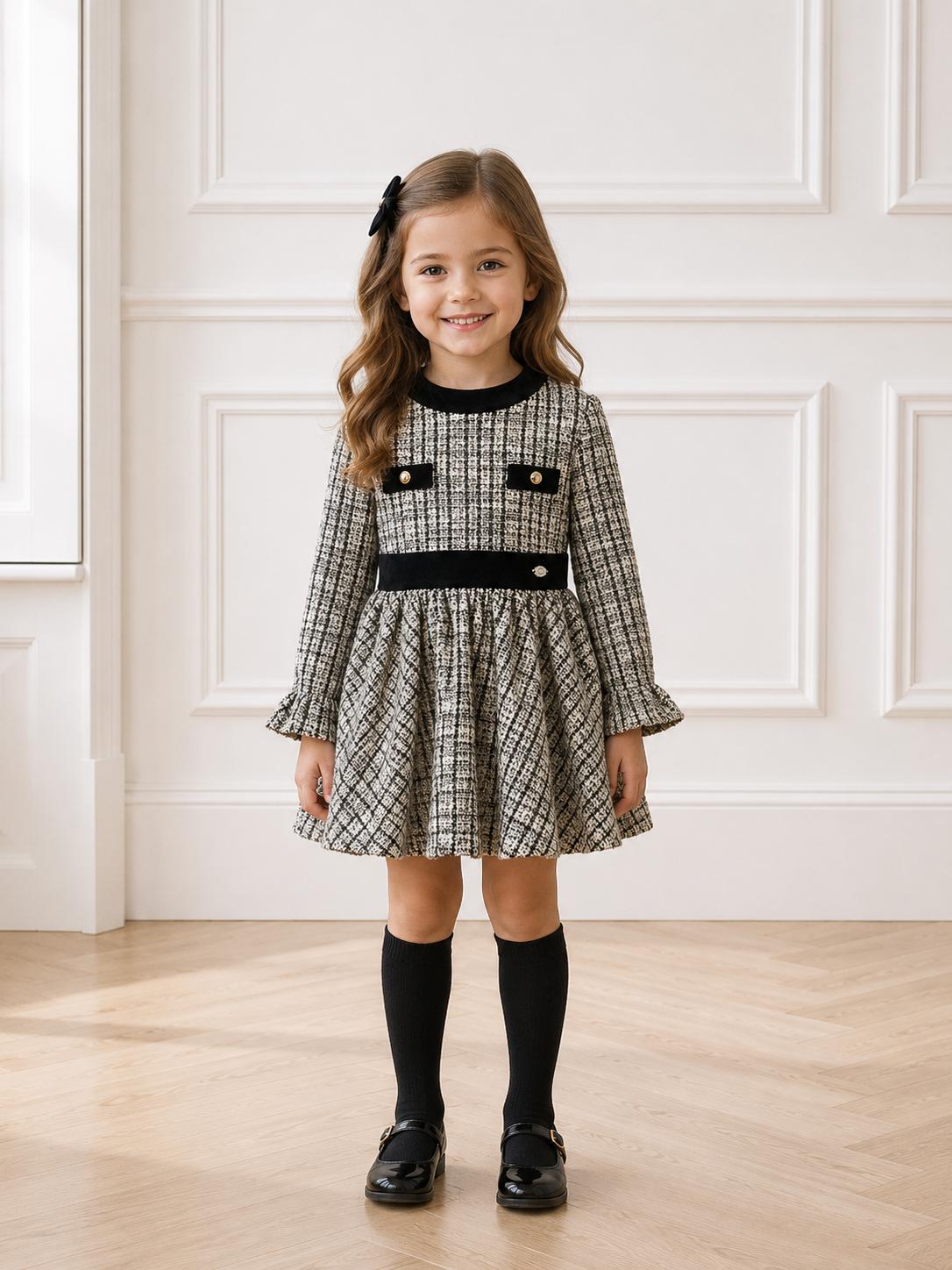 Miranda 240V Black Tweed Dress AW26 PREORDER