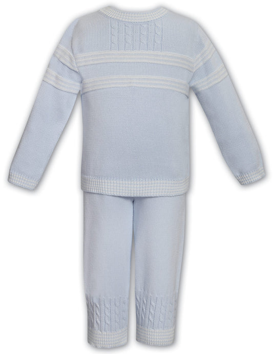 Sarah Louise 013738 Blue Knit 2pc set