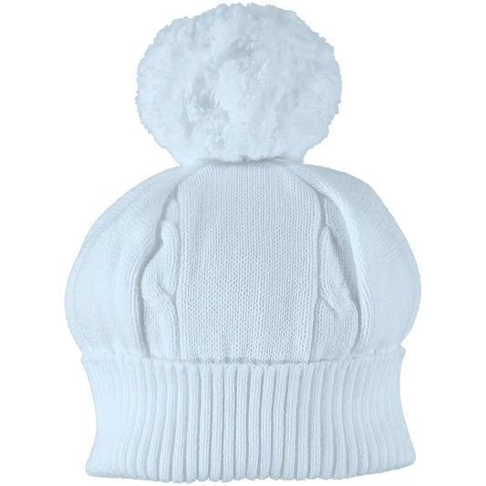 Emile et rose Fuzzy Blue Baby Bobble Hat