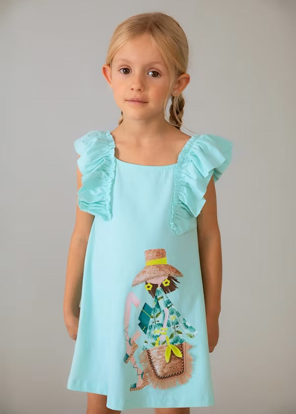 Mayoral 3943 Aqua dress SS26