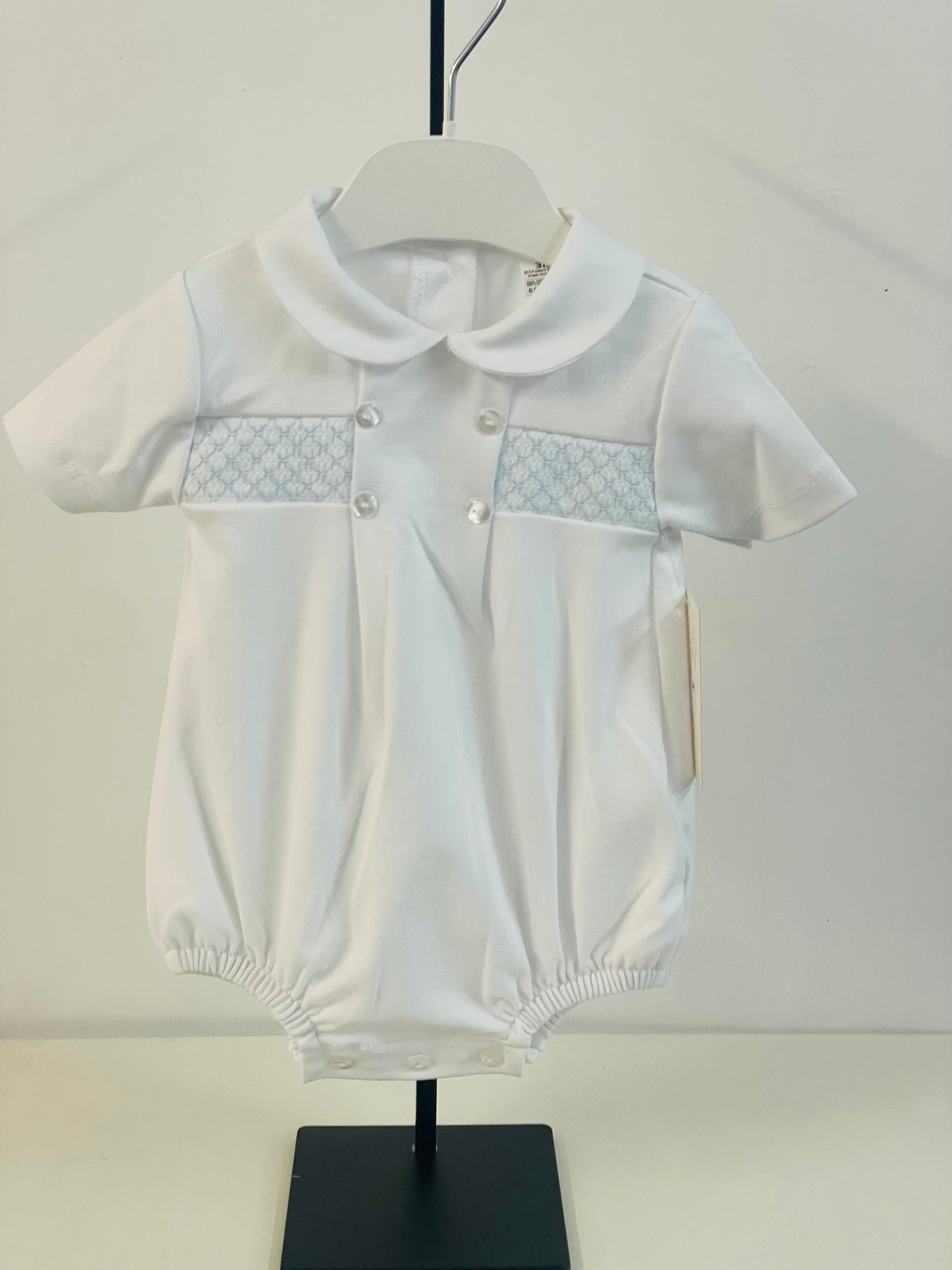 Adorable white/blue Romper SG260 SS26