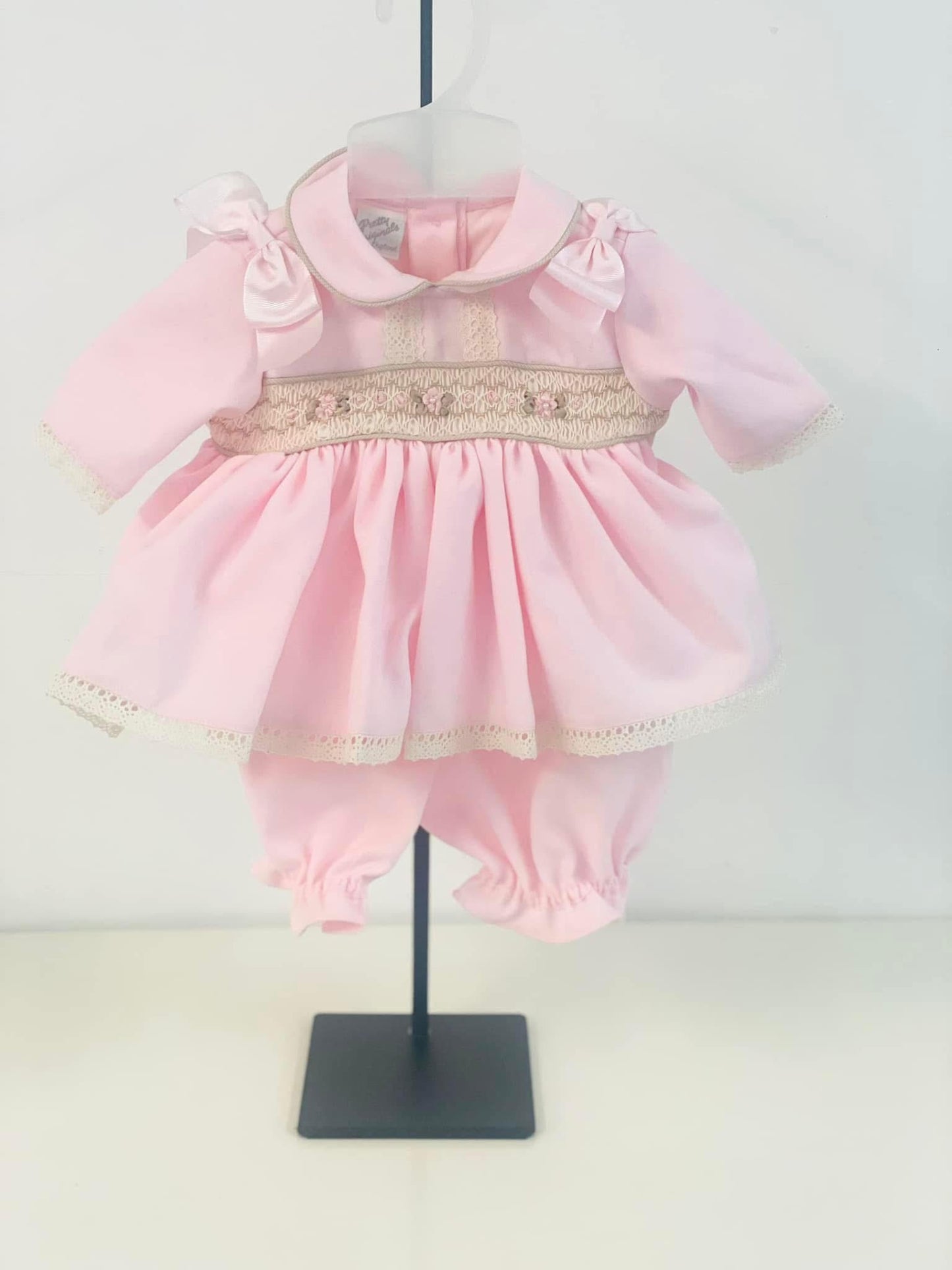 Pretty Originals MT02438 pink smocked dress