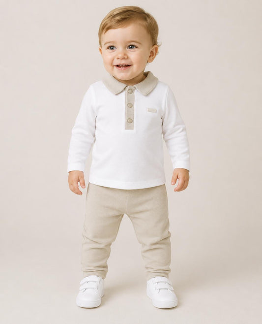 BluesBaby 3236 Beige Polo Set AW26