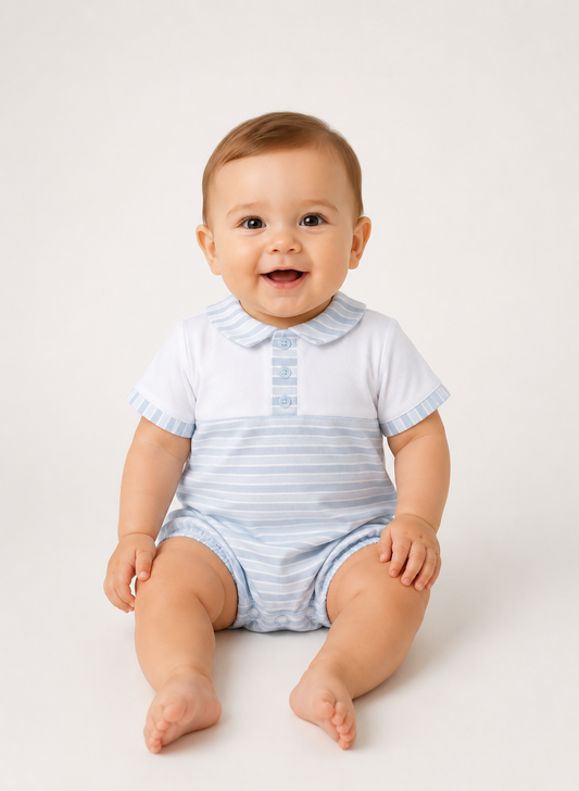 Adorable Striped Blue Romper SG243 ss26