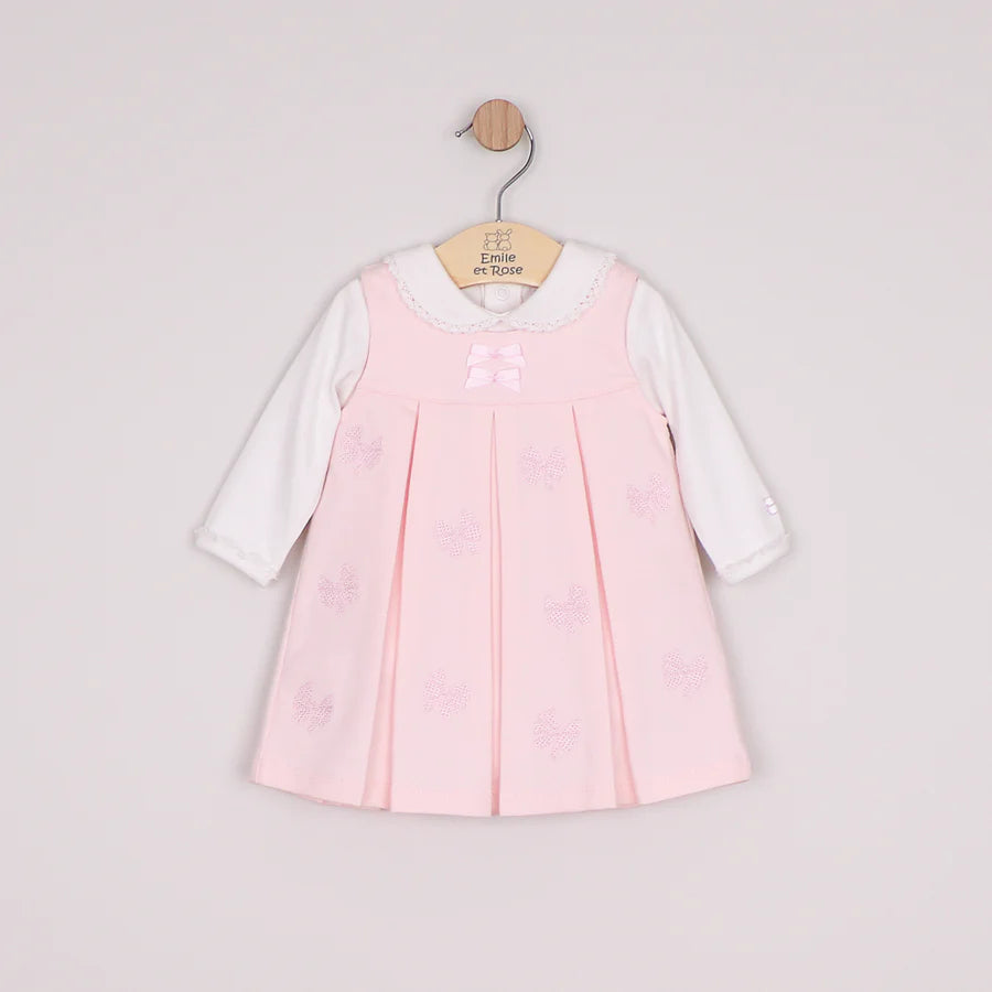 Emile Et Rose 8487 Mitzi Girls Pink Pinafore Dress AW26