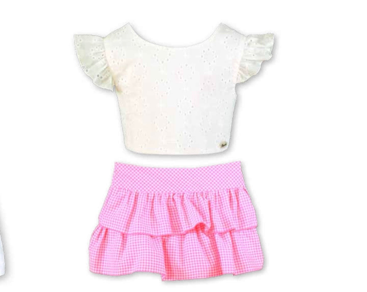 Miranda 604-2f white/pink Skirt set SS26 PREORDER