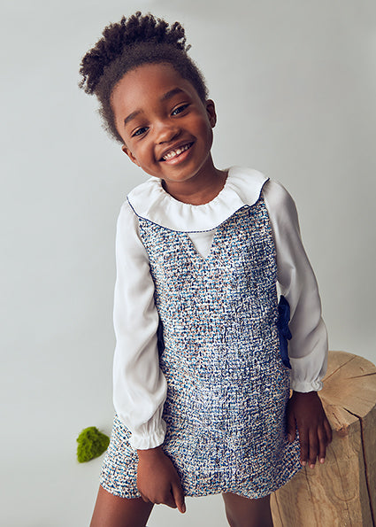 Mayoral 4990 ocean pinafore Dress