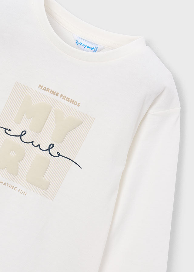 Mayoral 173 Cream Top AW26