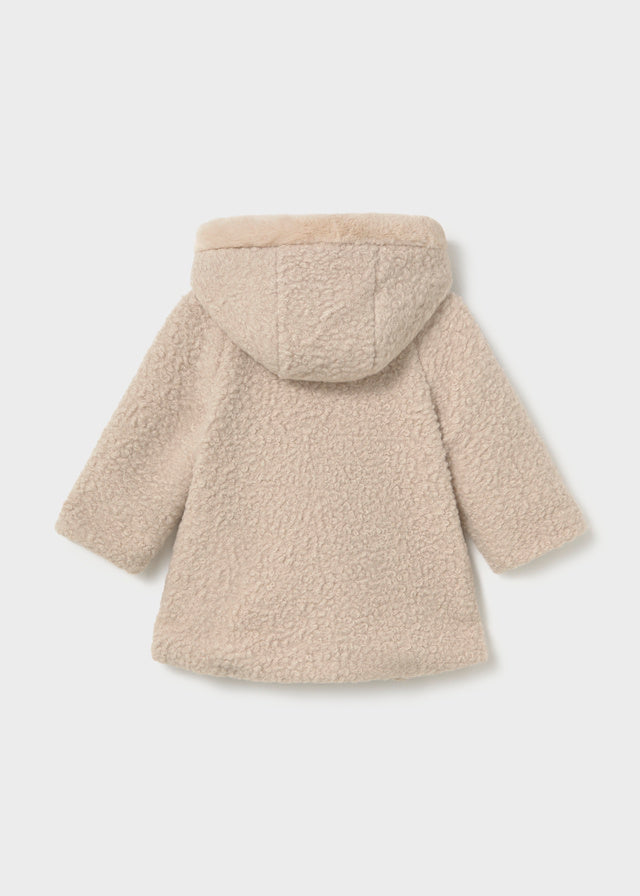 Mayoral 2436 Beige Boucle Coat AW26