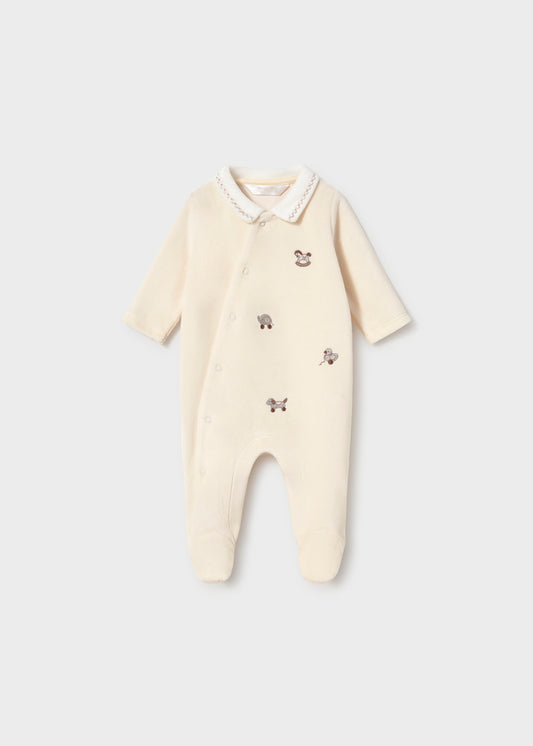 Mayoral 2764 Beige Velour All In One AW26