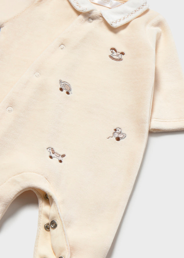 Mayoral 2764 Beige Velour All In One AW26