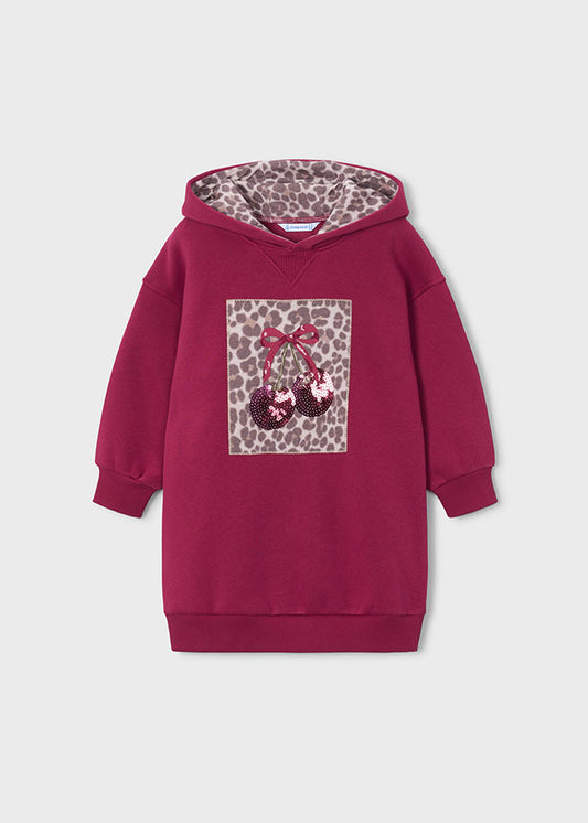 Mayoral 4916 Cherry Hooded Dress AW26