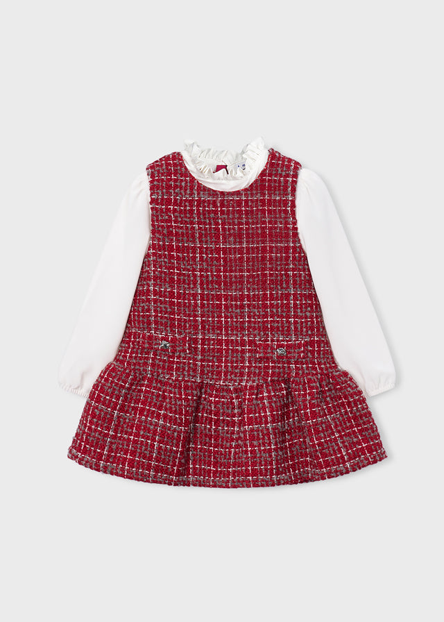 Mayoral 4929 Red Pinafore style Dress AW26