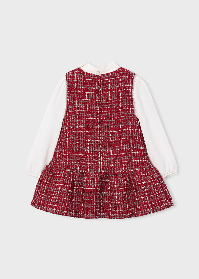 Mayoral 4929 Red Pinafore style Dress AW26