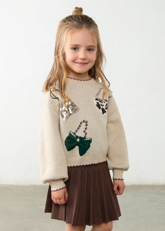 Mayoral 4933 Coffee Skirt Set AW26