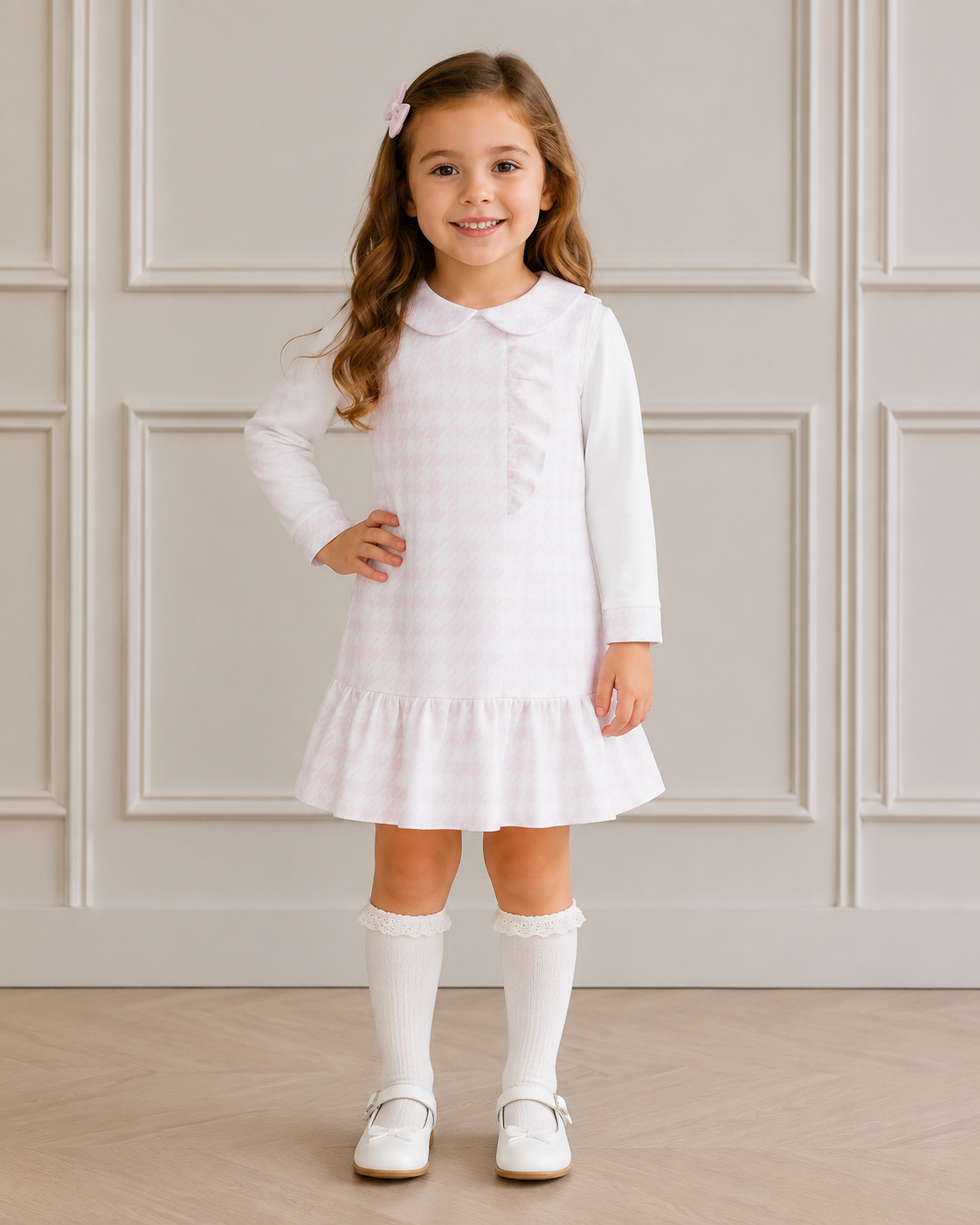 Pastel & Co 20-02A Carrie Pink Pinafore AW26 PREORDER