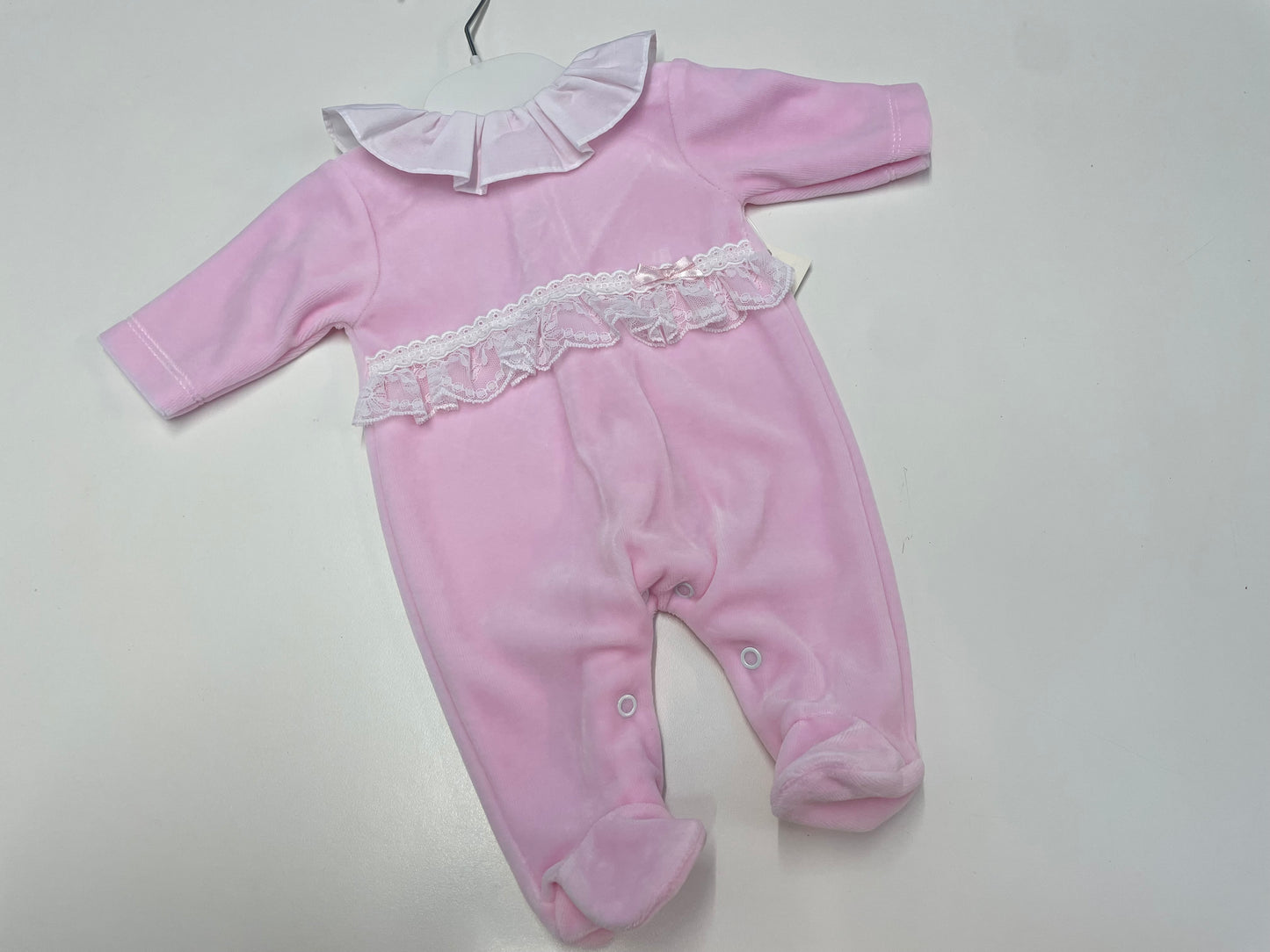 Adorable Pink Velour All in One SG68V