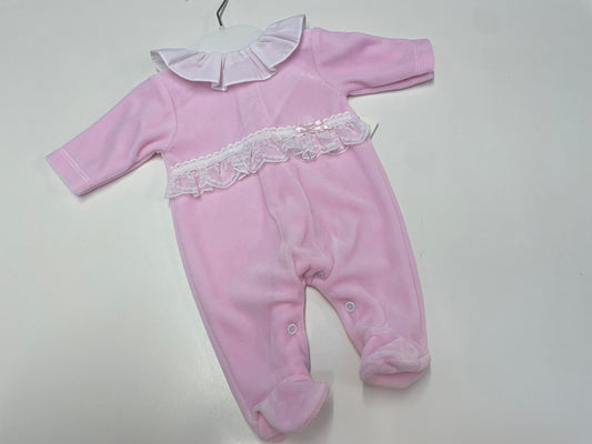 Adorable Pink Velour All in One SG68V