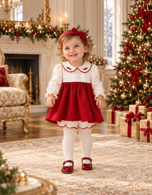 Pretty Originals BD02403 Red / cream Dress Set AW26