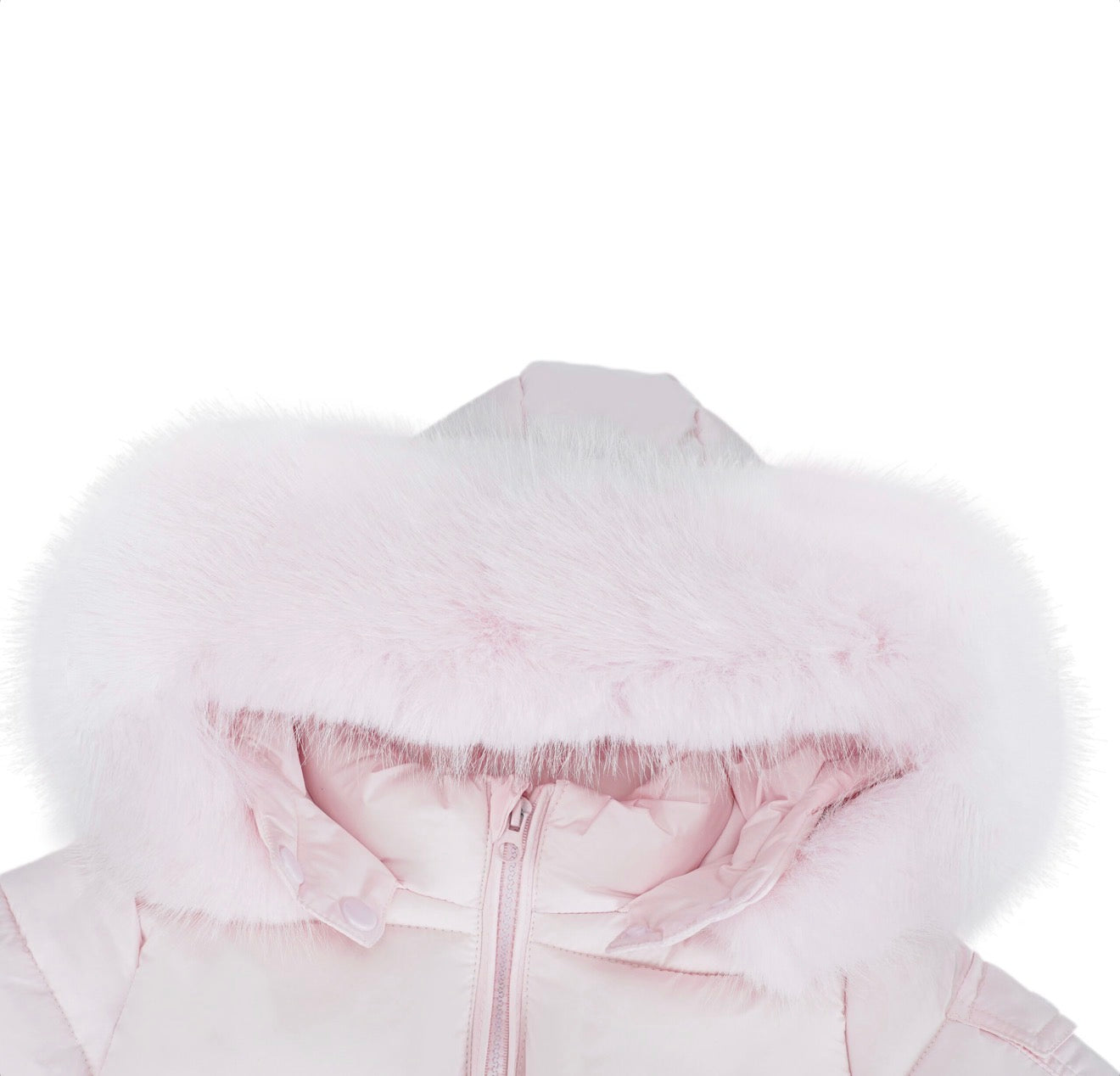 Baby Pink Fur Hood Girls Coat AW26 PREORDER