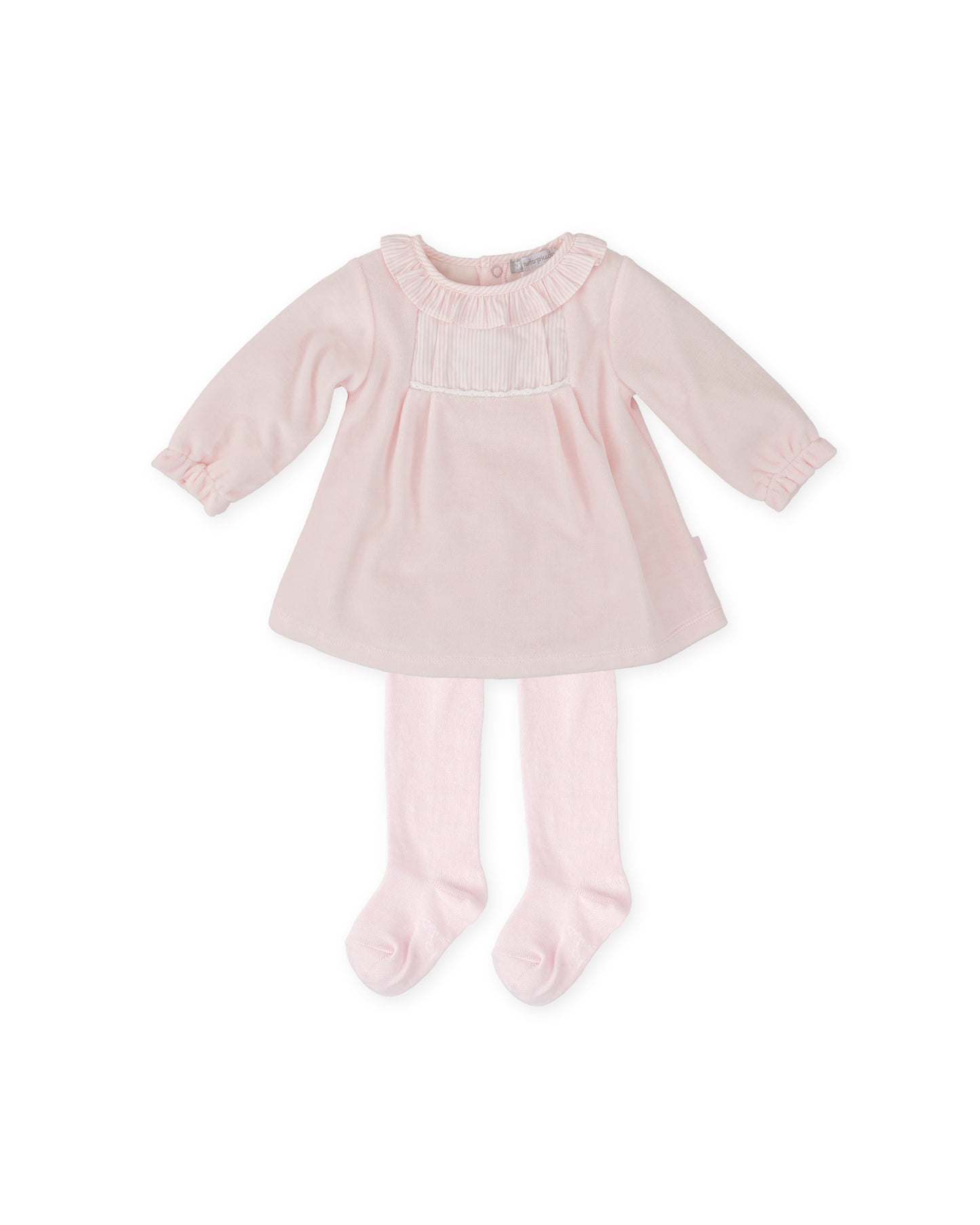 Tutto piccolo 2285 Pink Velour Dress Set