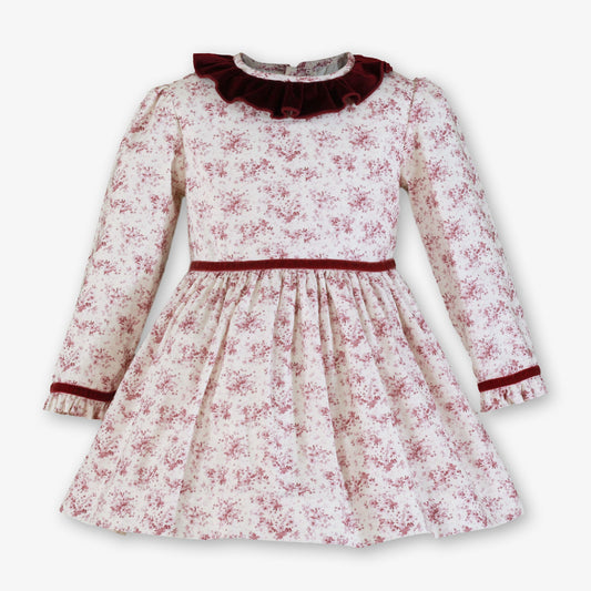 Miranda 228V Burgundy Floral Dress AW26 PREORDER