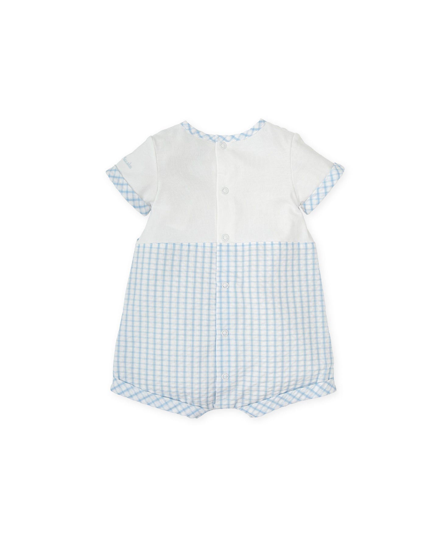 PRE ORDER Tutto piccolo 2421 Blue Gingham  romper