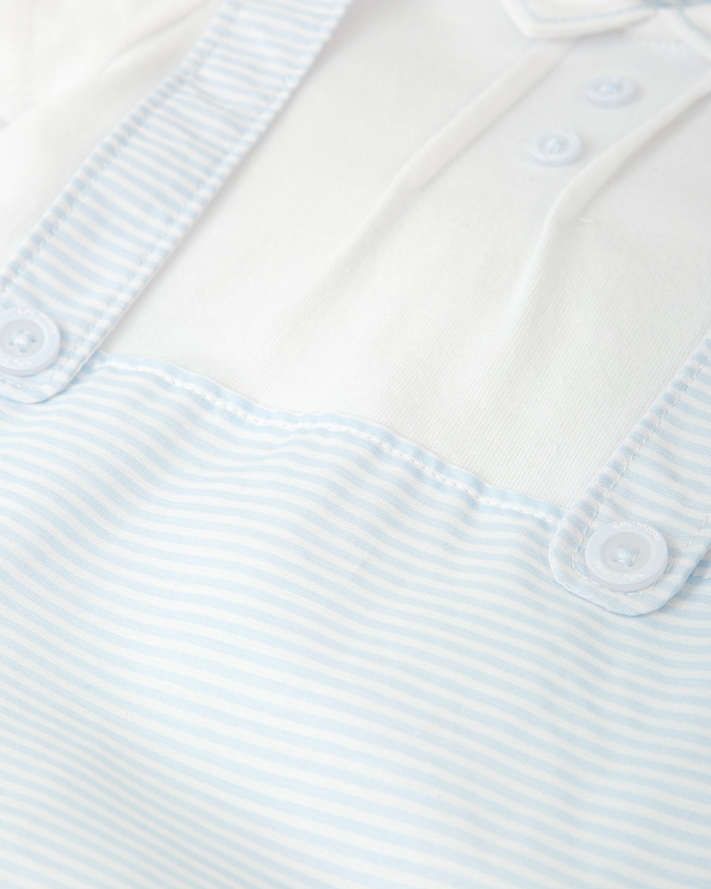 Tutto piccolo 2423 white/blue Romper SS26 PREORDER