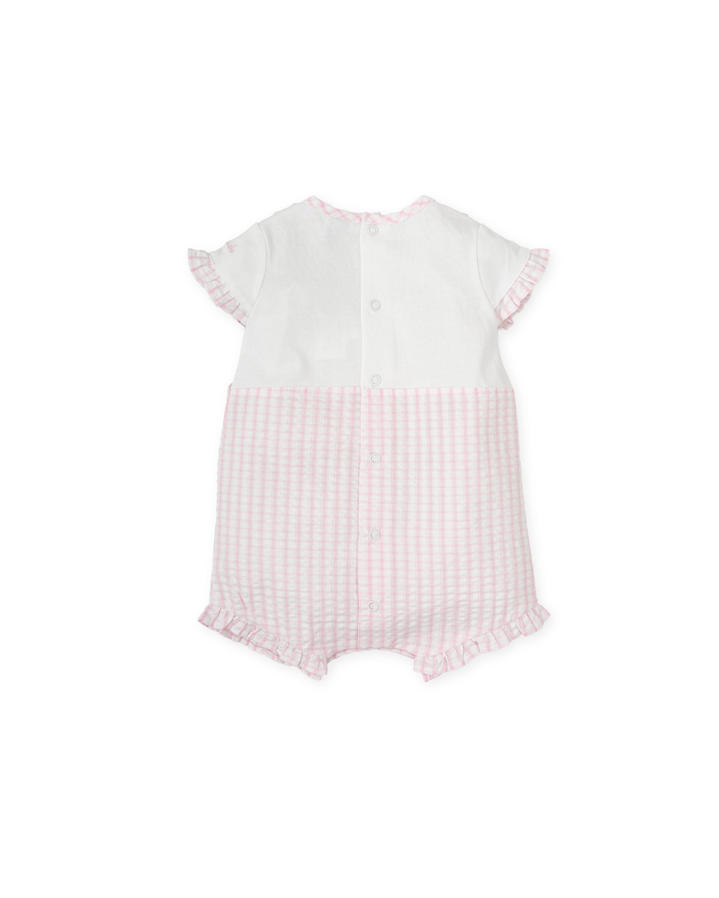 PRE ORDER Tutto piccolo 2433 Pink Gingham  romper