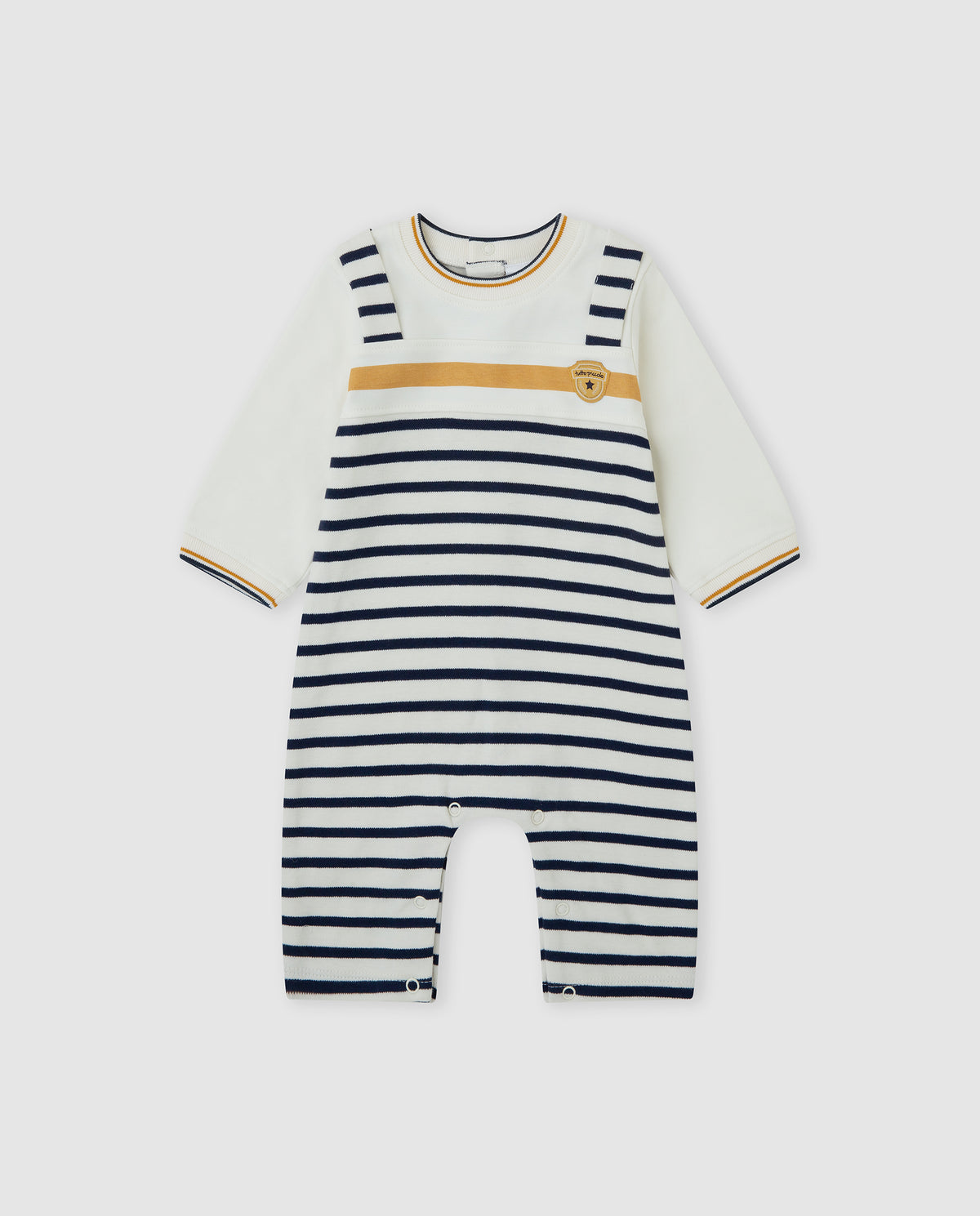 Tutto piccolo 2443 Navy/Beige Romper AW26