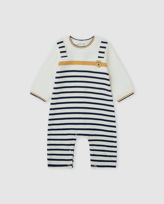Tutto piccolo 2443 Navy/Beige Romper AW26