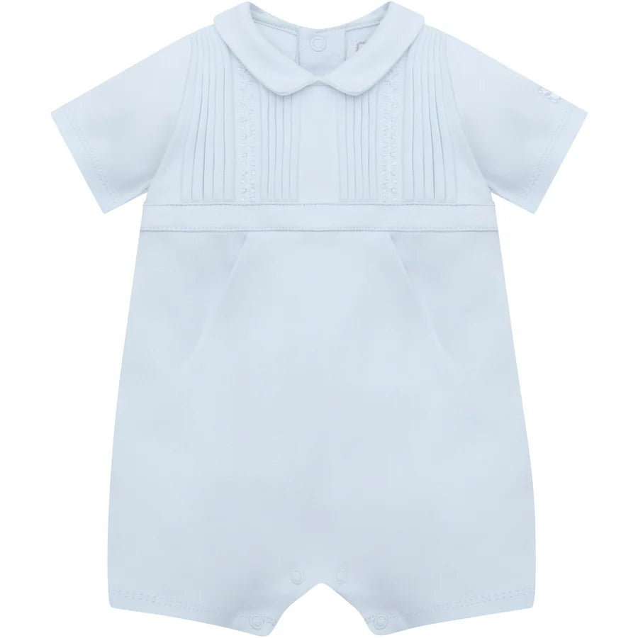 Emile Et rose 7348 Leon Boys Blue Smart Cotton Romper