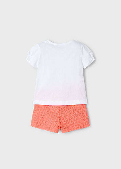 Mayoral 3211 Tangerine Short Set