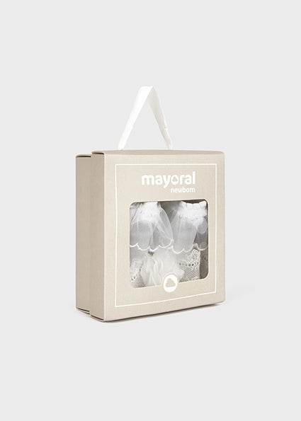 PRE ORDER Mayoral 9869 Natural Socks And Headband Set