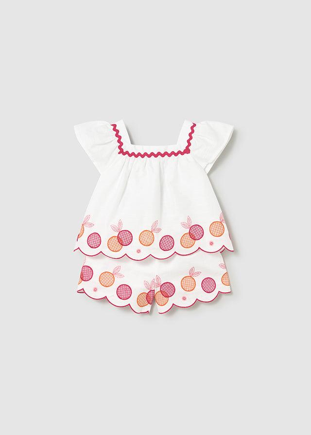 Mayoral 1214 white Short Set SS26