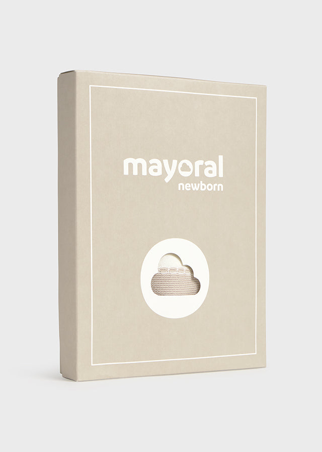 Mayoral 1603 Beige Knit Romper SS26